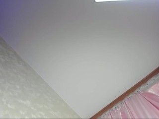 Plug While Stroking Huge White Cock on Cam