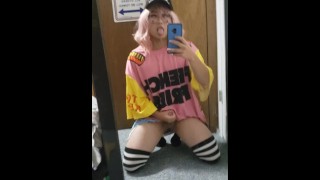 Cute asian femboy cums