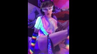 Cyberpunk neon femboy