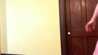 Cute verbal sissy shows off flexibility routine